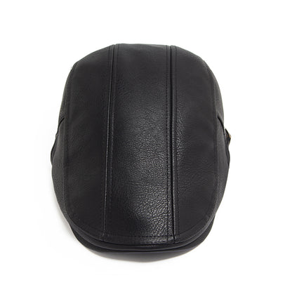 Boina Mister cuero PU con correa regulable | Negro