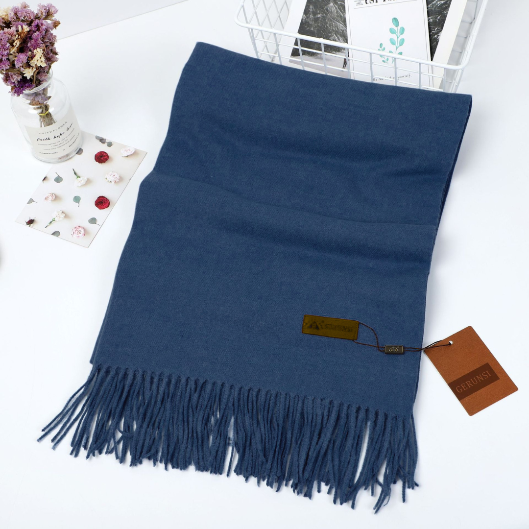Bufanda Chalina Atelier Color Entero con Flecos