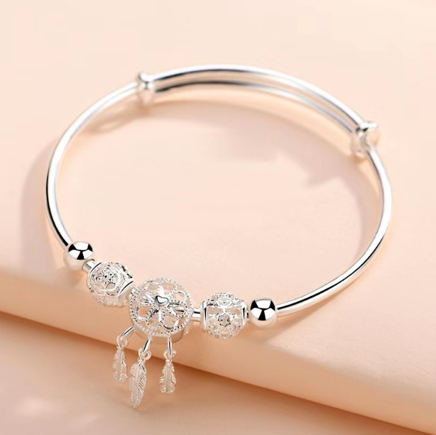 Pulsera Mujer Cuentas de Atrapa sueños - Plateado