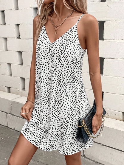 Vestido Beatriz de Tirantes Amplio con estampado lunares  – Talla M