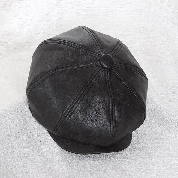 Boina Beck cuero PU Niños 4-6 Años (54 cm) | Negro