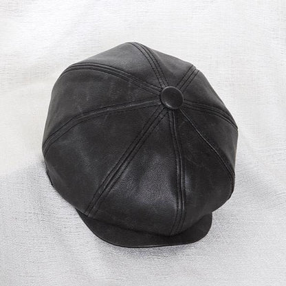 Boina Beck cuero PU Niños 4-6 Años (54 cm) | Negro