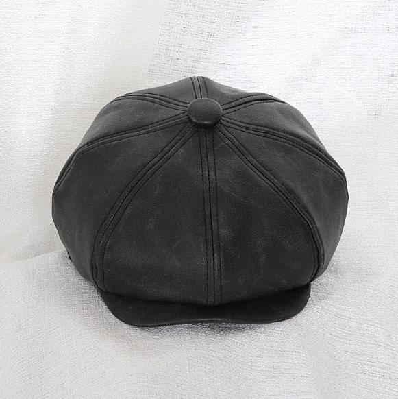 Boina Beck cuero PU Niños 4-6 Años (54 cm) | Negro