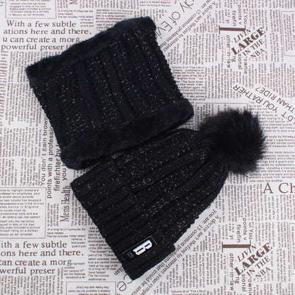Beanie Briana con Cuellera – Tejido con Brillos y Forro Acolchado