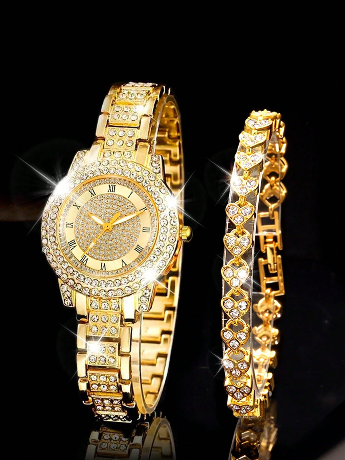 Set de Reloj y Pulsera Briseida - Dorado