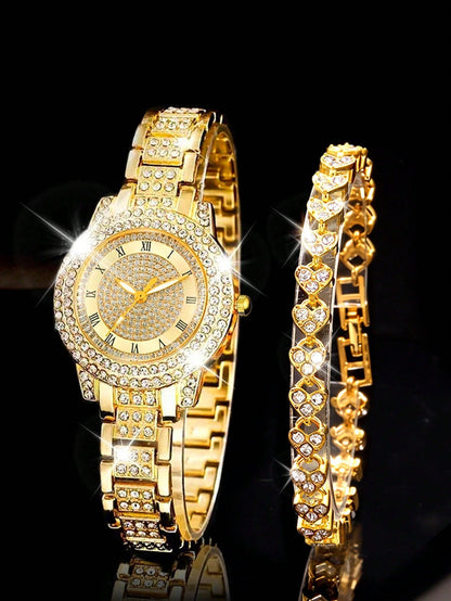 Set de Reloj y Pulsera Briseida - Dorado