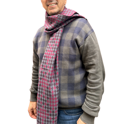 Bufanda Chalina Homero para hombre con diseño geometrico