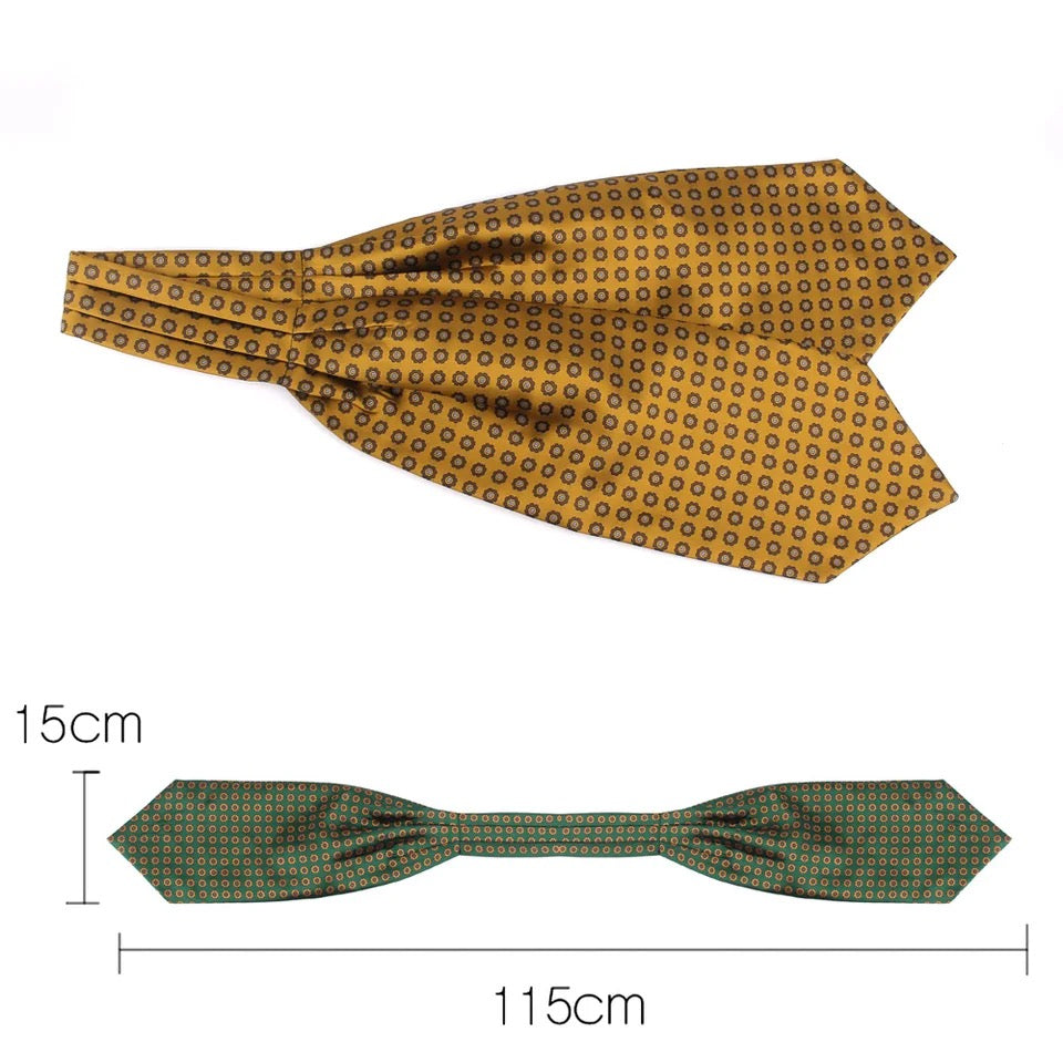 Bufanda Corbata Alan de seda para hombre - Dorado