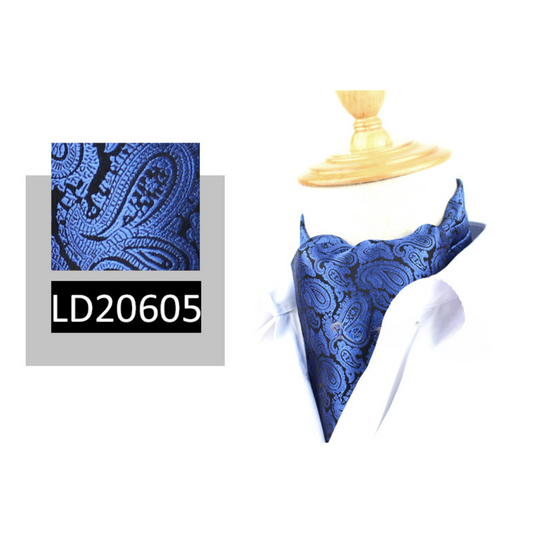 Bufanda Corbata Charles de seda para hombre - Azulino