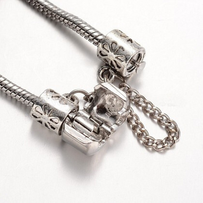 Pulsera con Charms Corona Morado - 19cm