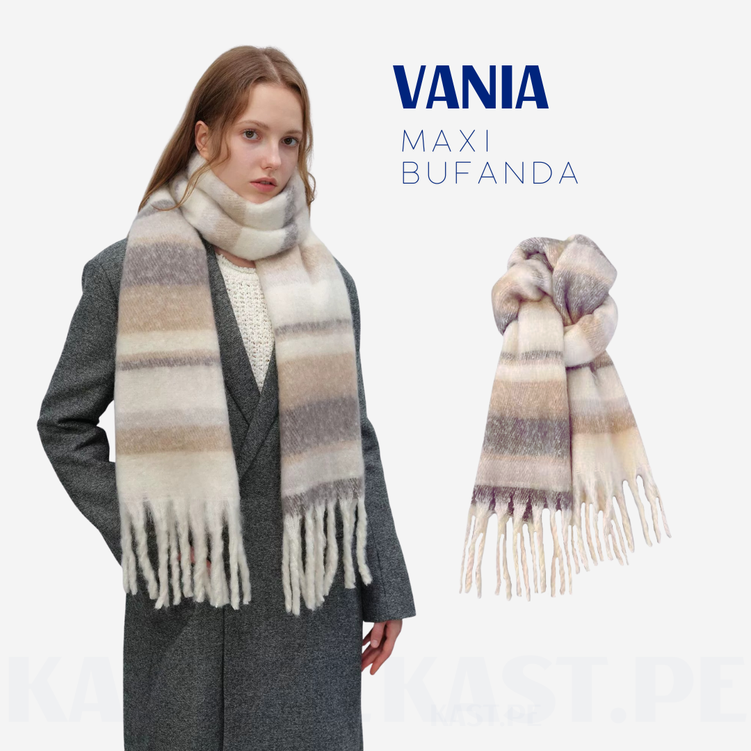 Bufanda Vania Maxi Chalina estampado de rayas multicolor