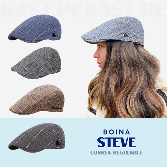 Boina Steve Cuadros con Correas regulables