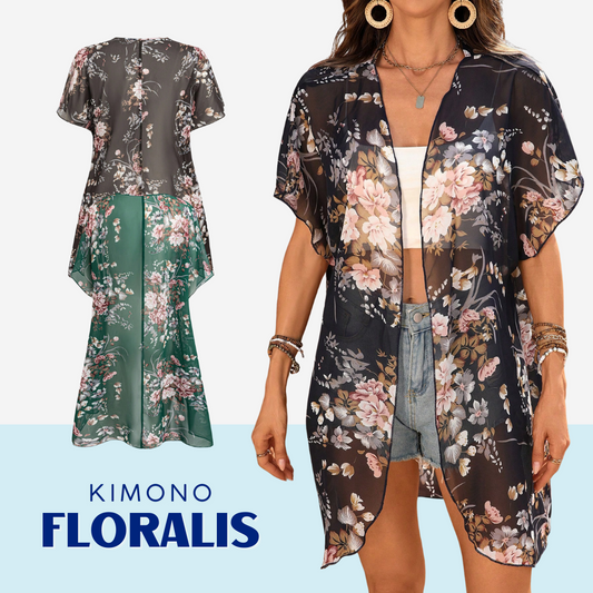 Kimono Floralis Cardigan con estampado floral