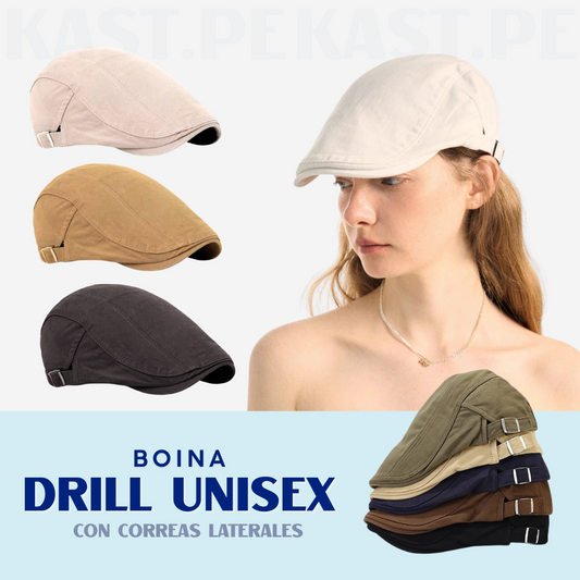 Boina Drill Unisex con Correas Laterales