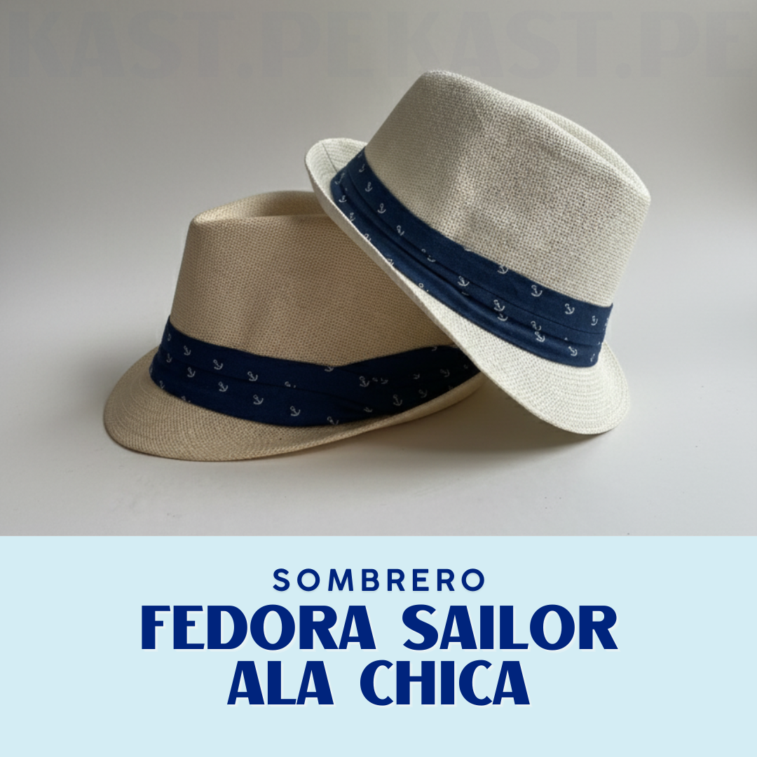 Sombrero Fedora Sailor Ala Chica