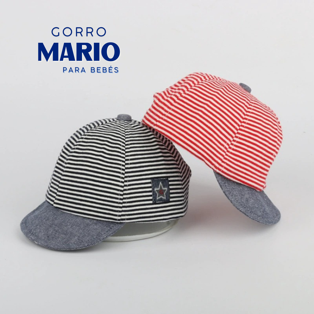 Gorro de Bebé Mario Marinero Estrella de rayas (3-24 meses)