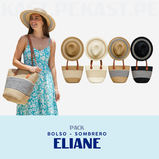 Pack Sombrero y Bolso Eliane – Estilo Natural de Verano