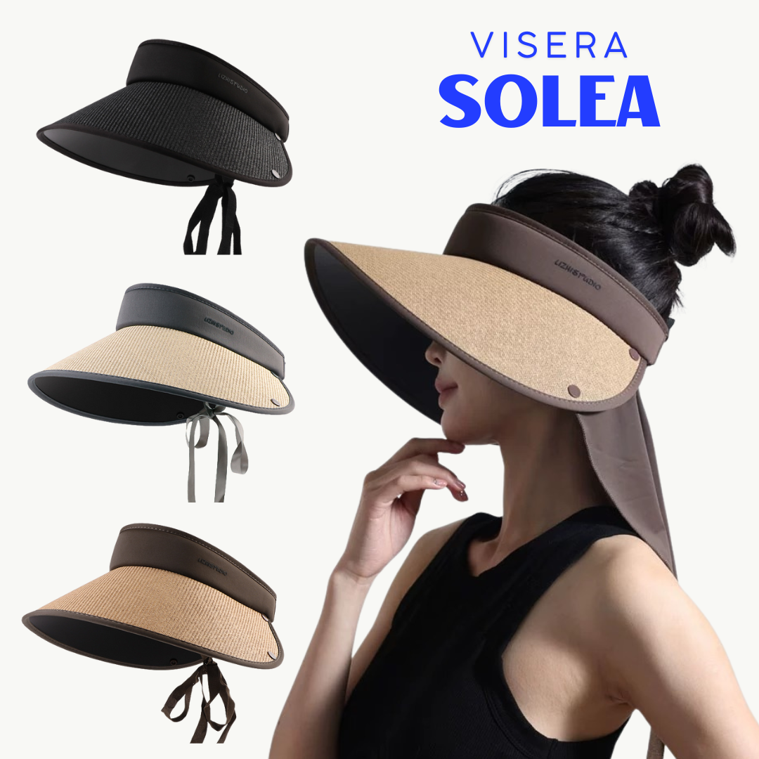 Visera Solea para mujer con cubrenuca removible