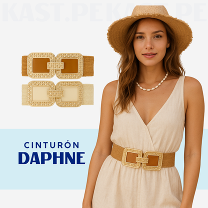 Cinturón elástico Daphne con hebilla dorada