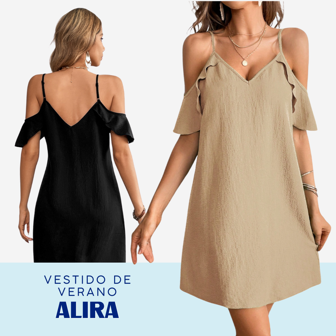 Vestido de Verano Alira con hombros descubiertos - Talla M