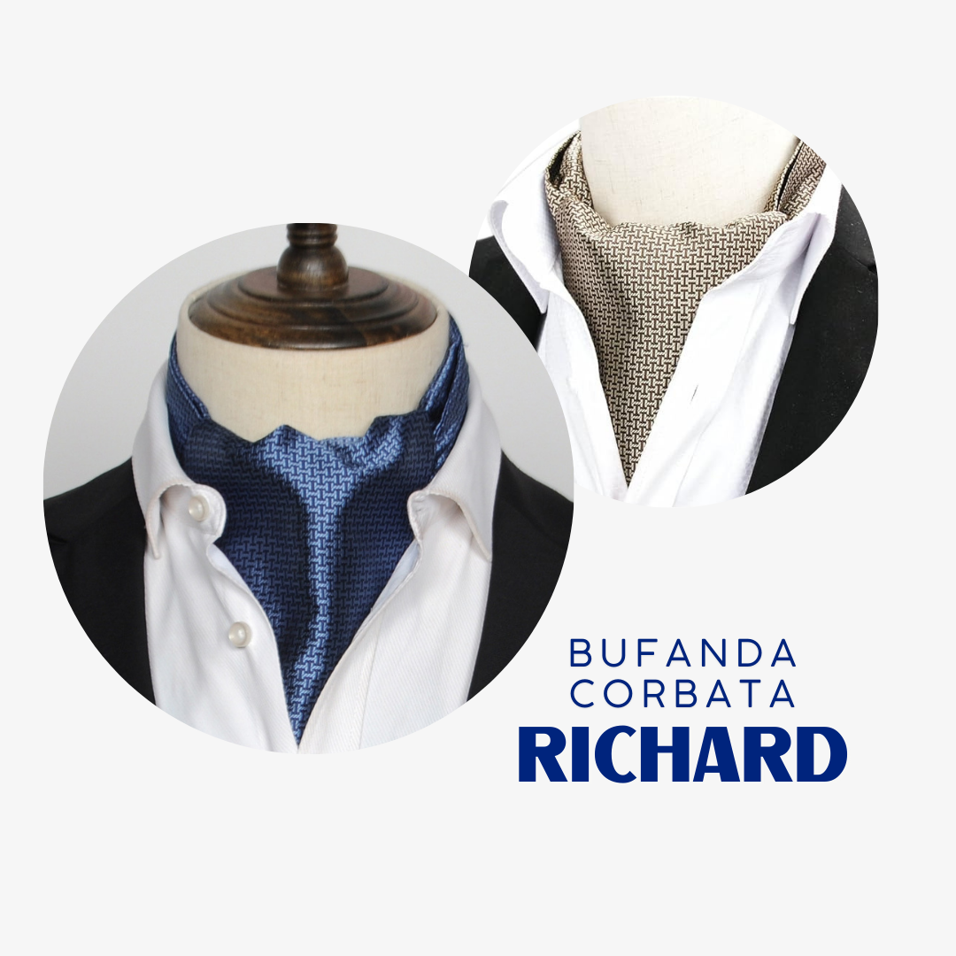Bufanda Corbata Richard de seda para hombre
