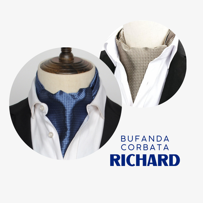 Bufanda Corbata Richard de seda para hombre