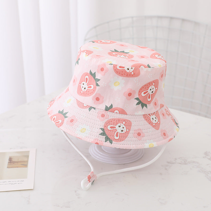 Bucket hat Conejita Fresa 54cm: Gorro para niña de 4 a 6 años