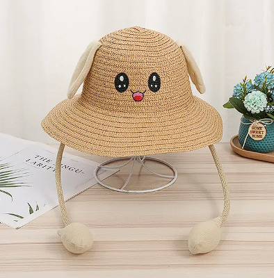 Huishi - sombrero para niños levanta oreja - Khaki - 54cm