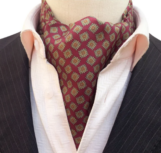 Bufanda Corbata Lionel de seda para hombre - Burgundy