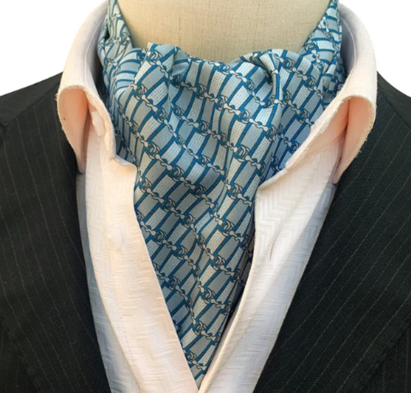 Bufanda Corbata Ronald de seda para hombre - Celeste