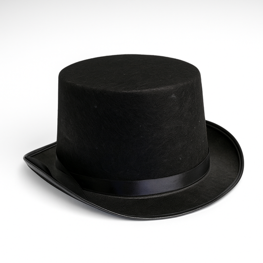 Sombrero de Copa negro de Lujo para adultos Peter