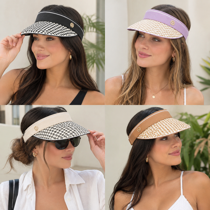 Visera Izzie para mujer con protección solar