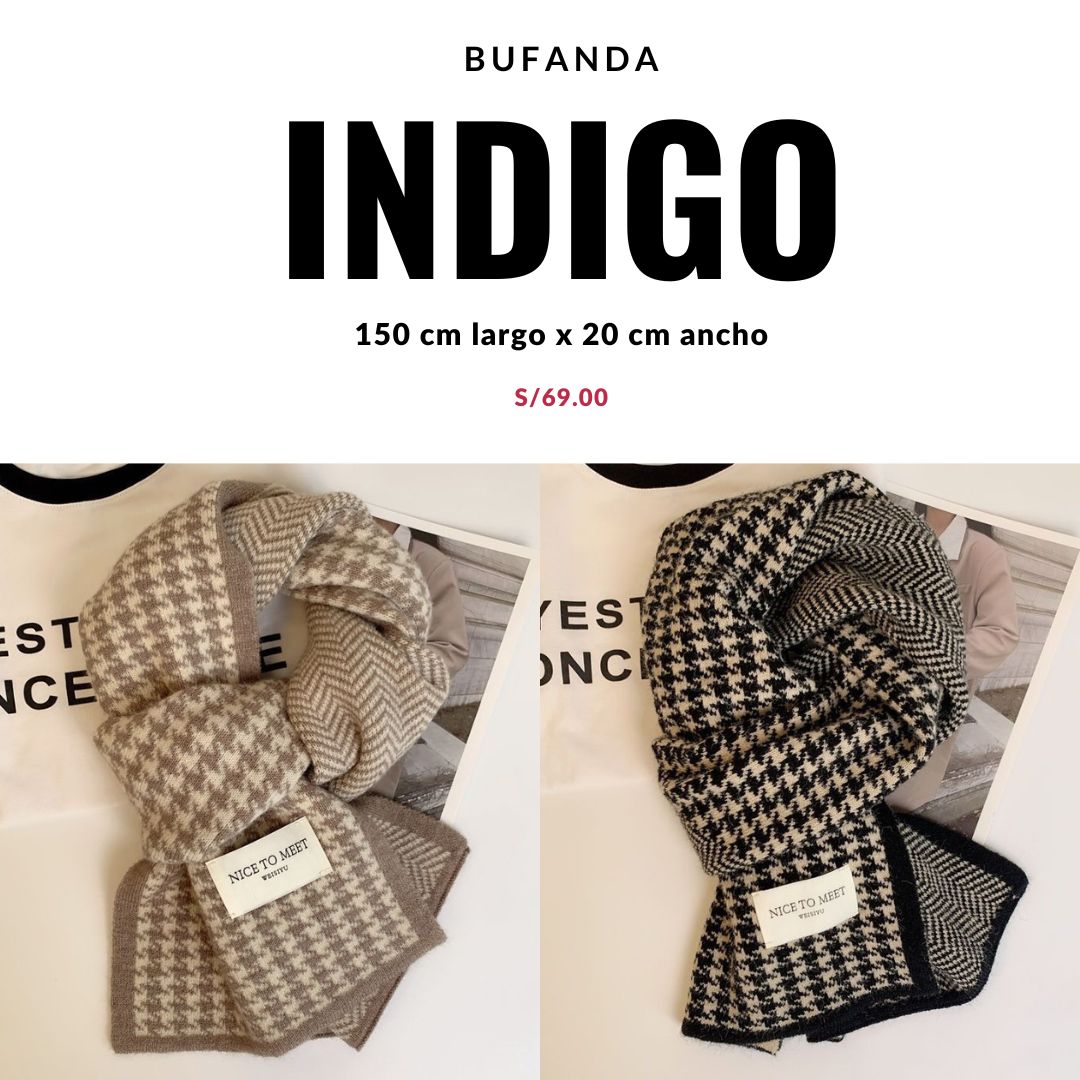 Bufanda Chalina Indigo a patrones