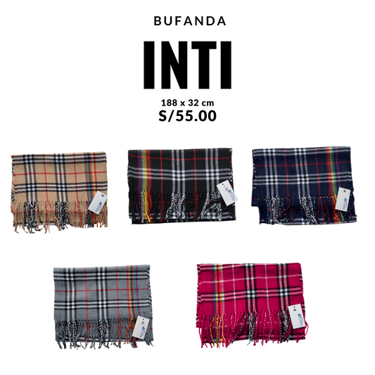 Bufanda Chalina Inti de cuadros Unisex