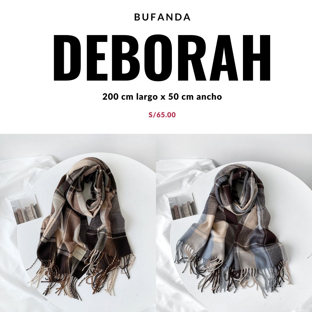 Bufanda Deborah Estampado de Cuadros