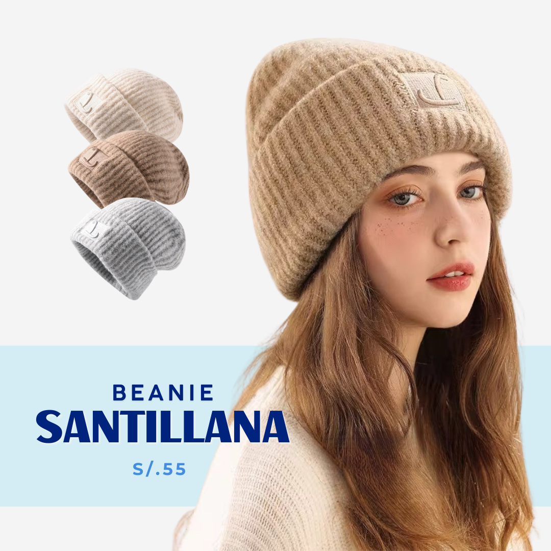 Beanie Santillana Gorro Grueso para Mujer