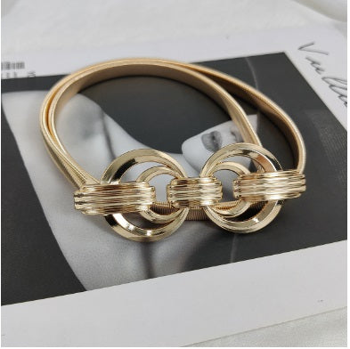 Cinturón Correa Elástica Monique para Mujer - Dorado
