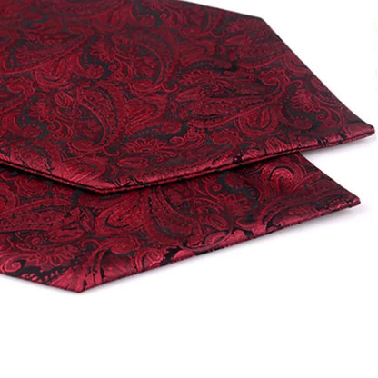 Bufanda Corbata Charles de seda para hombre - Burgundy