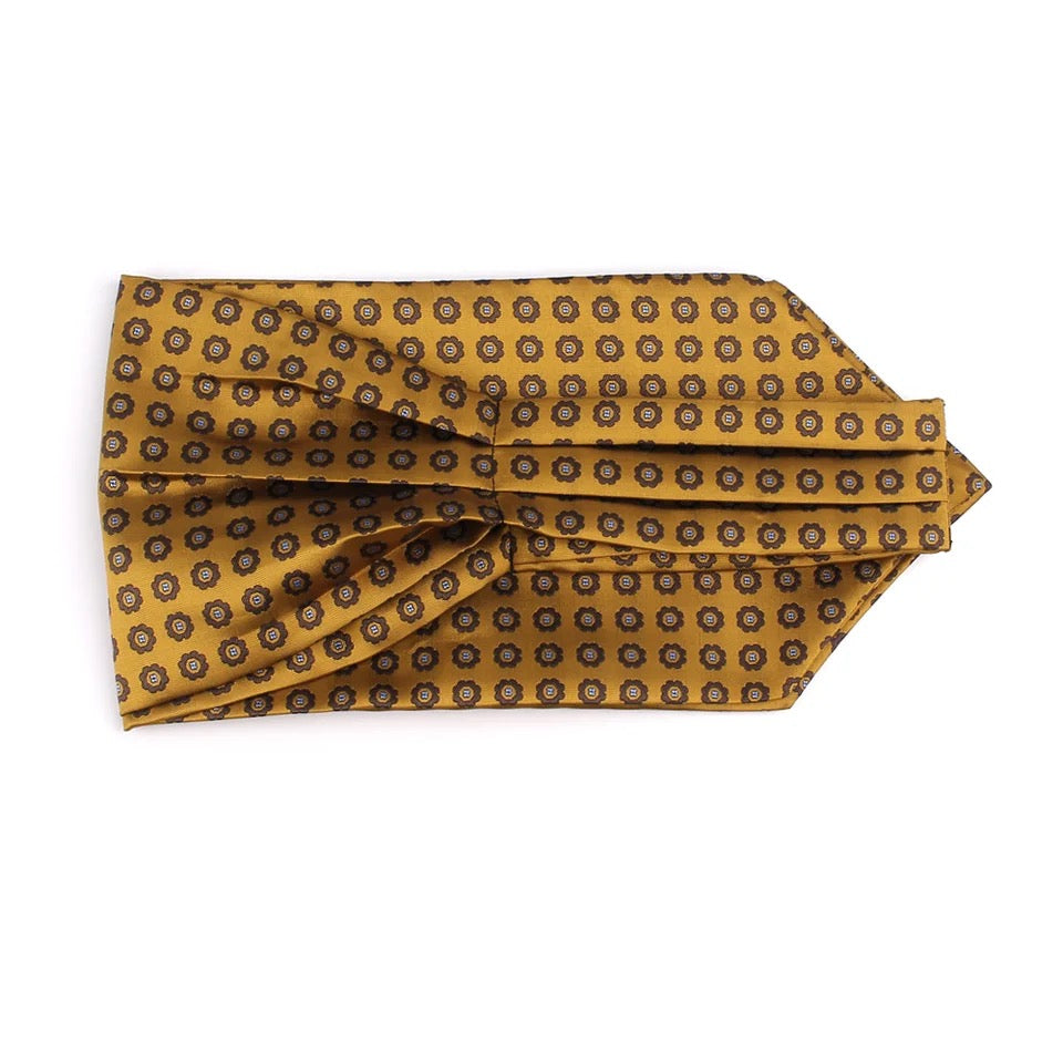 Bufanda Corbata Alan de seda para hombre - Dorado
