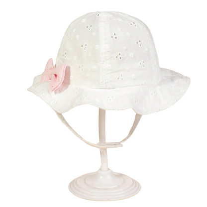 Sombrero Marie con lazo al costado de 48cm: para niñas de 6 meses a 1 año