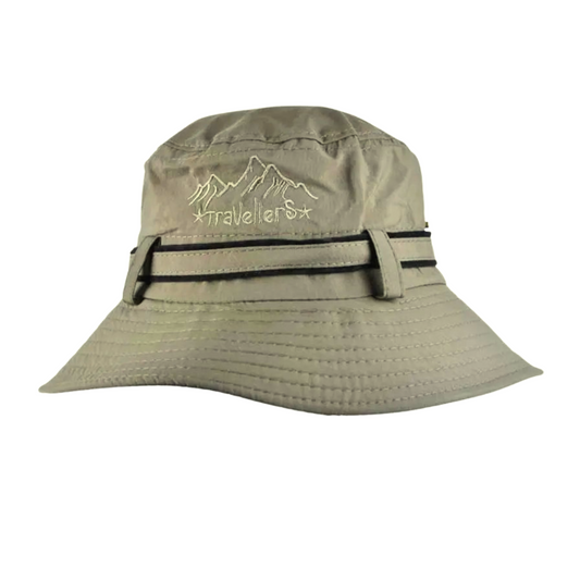 Travellers Cinta Sombrero Safari de pesca - Verde Cemento
