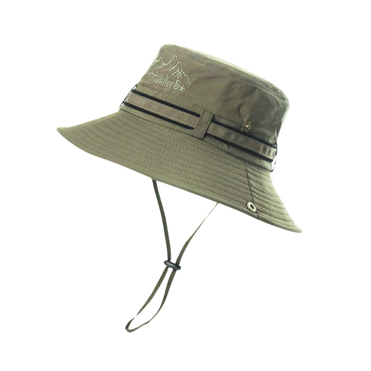 Travellers Cinta Sombrero Safari de pesca - Verde Cemento