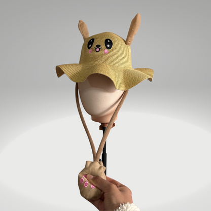 Huishi - sombrero para niños levanta oreja - Khaki - 54cm