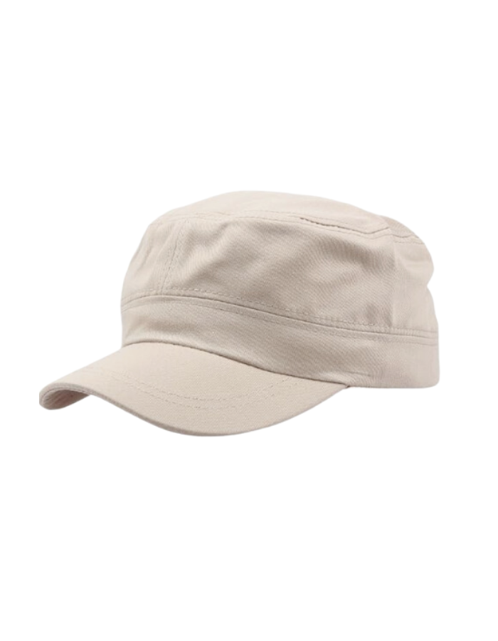 Gorra Carbonera Estilo Militar Clásico Crema - Hombre