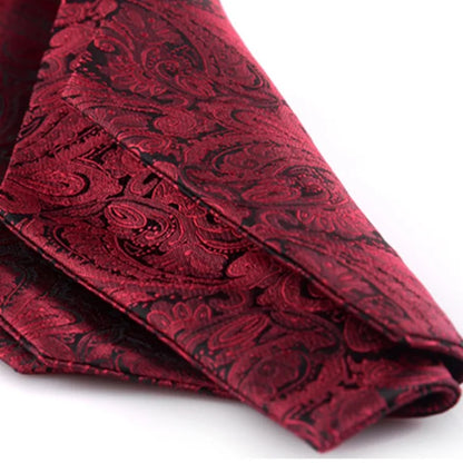 Bufanda Corbata Charles de seda para hombre - Burgundy