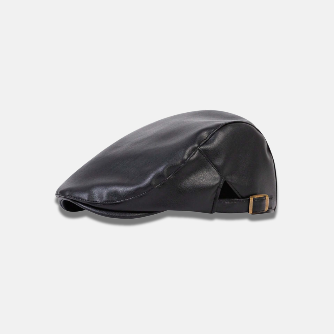 Boina Randy Cuero PU con correas | Negro