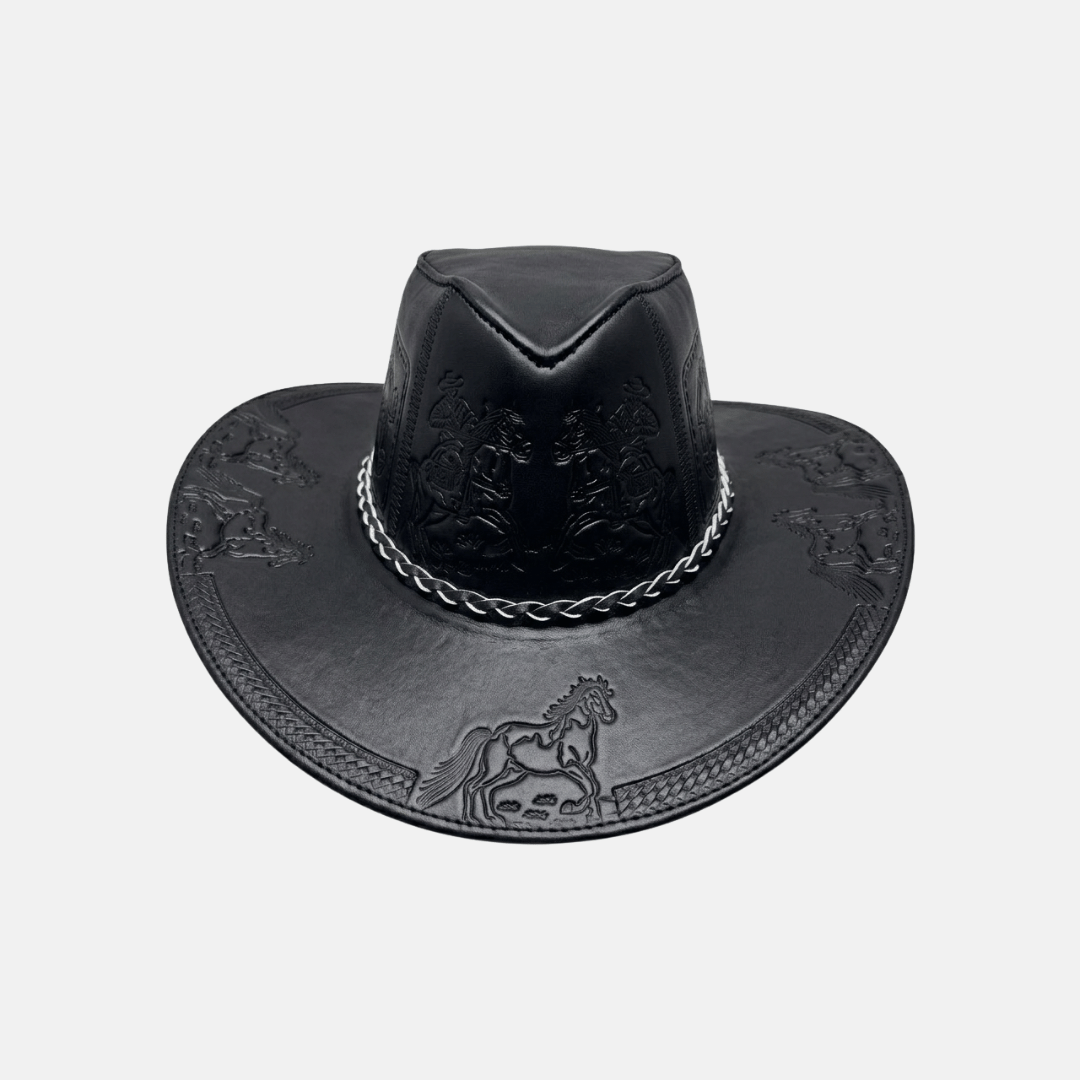 Sombrero Billy Vaquero de Cuero con Diseño