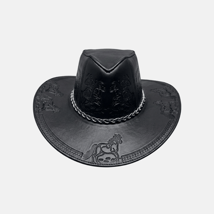 Sombrero Billy Vaquero de Cuero con Diseño