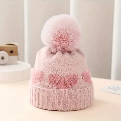 Beanie Sweet Heart para Niñas (5 - 9 años) 50cm a 55 cm | Rosado