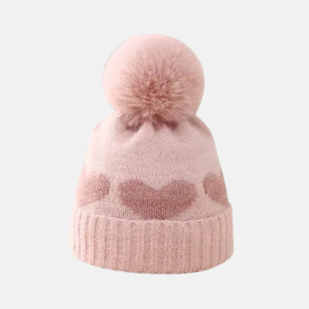 Beanie Sweet Heart para Niñas (5 - 9 años) 50cm a 55 cm | Rosado